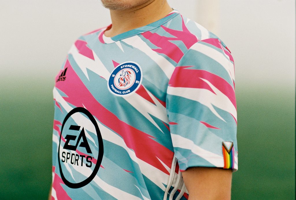 Stonewall FC Unity Kit being worn in real life