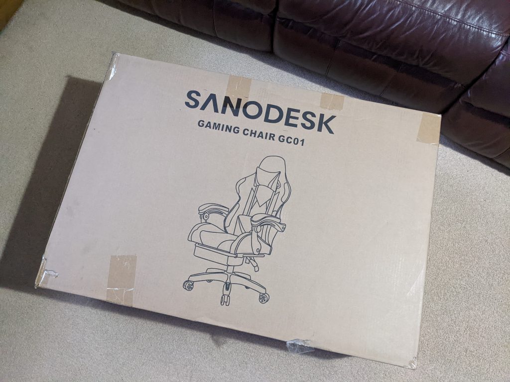 Sanodesk Gaming Chair GC01 boxed