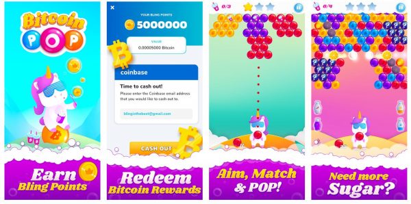 Bling! Bitcoin Pop mobile game to earn crypto