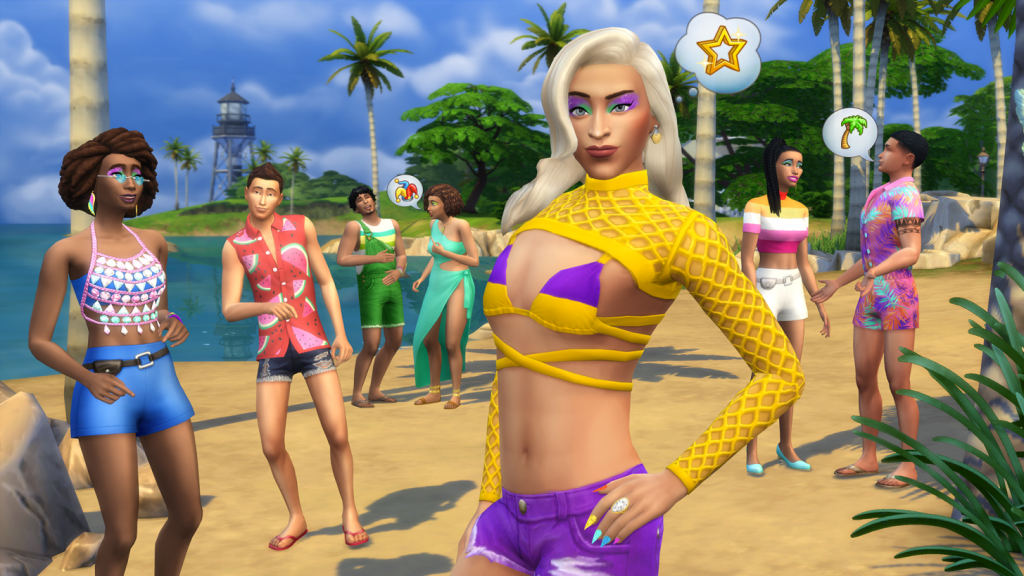 Sims 4 Carnaval Streetwear Kit inspired by Pabllo Vittar