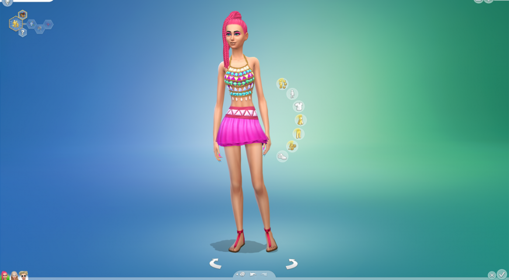 Sims 4 Carnaval Streetwear Kit Create-A-Sim