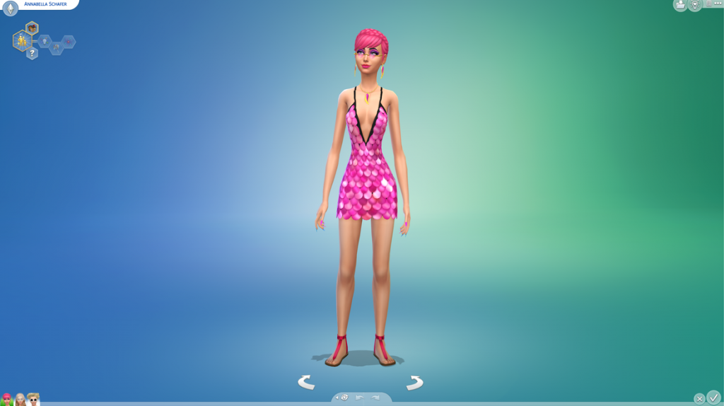 Sims 4 Carnaval Streetwear Kit Sequin Dress