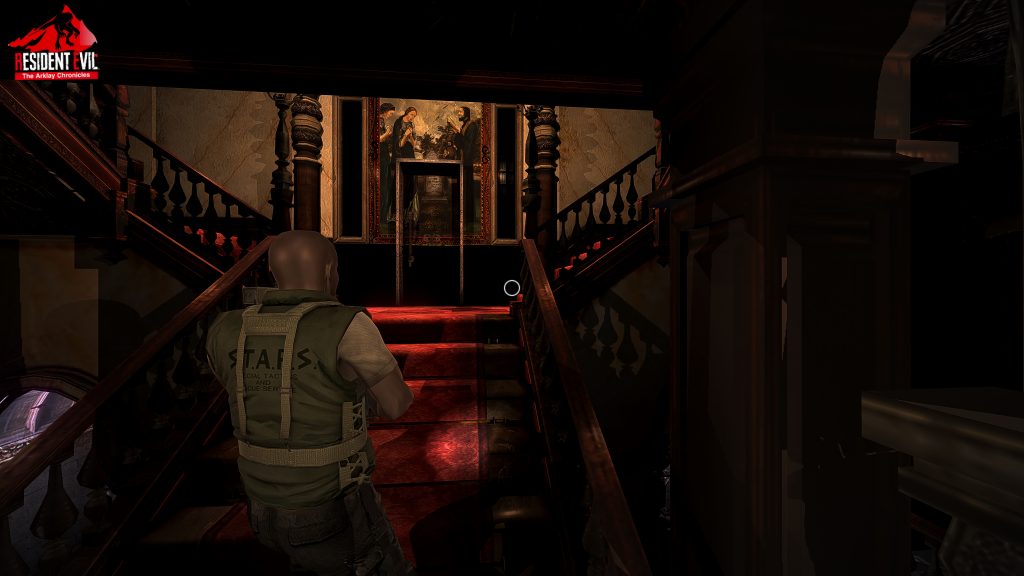 Resident Evil: The Arklay Chronicles character walking up stairs