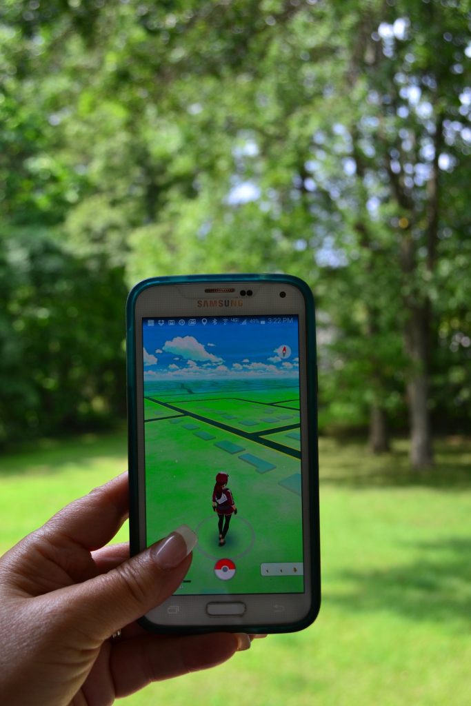 Pokémon GO is the pinacle of mobile gaming, here ist can be seen being played on a smartphone