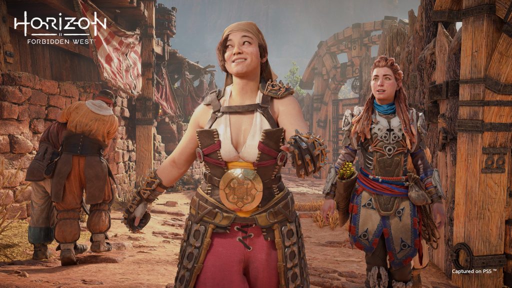 Aloy with a friend in Forbidden West