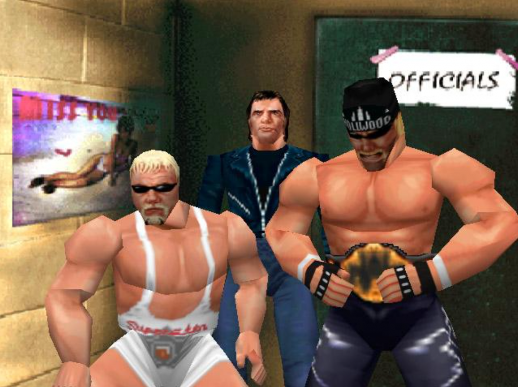 WCW/nWo Revenge cutscene with Scott Steiner and Hulk Hogan