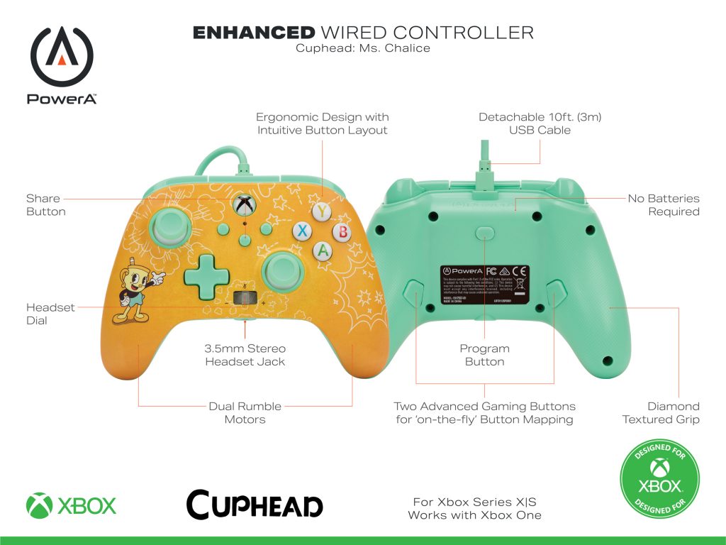 PowerA Cuphead Xbox Controller features