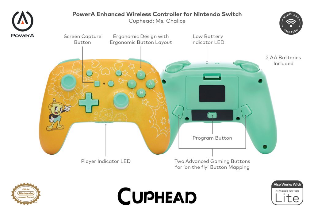 PowerA Cuphead Nintendo Switch Controller features