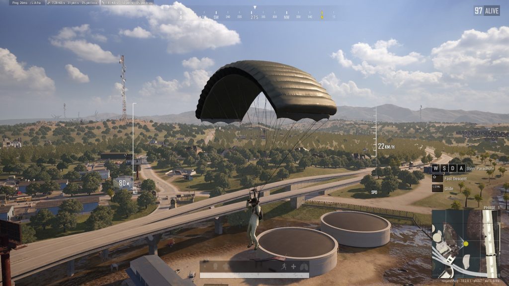 PUBG Deston Parachuting In