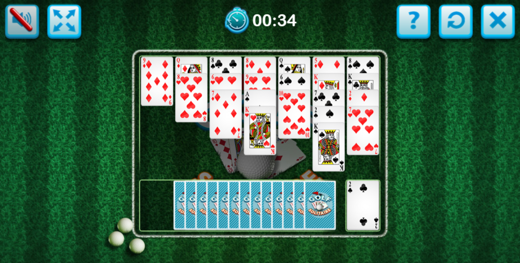 Golf Solitaire played at Solitaire.org