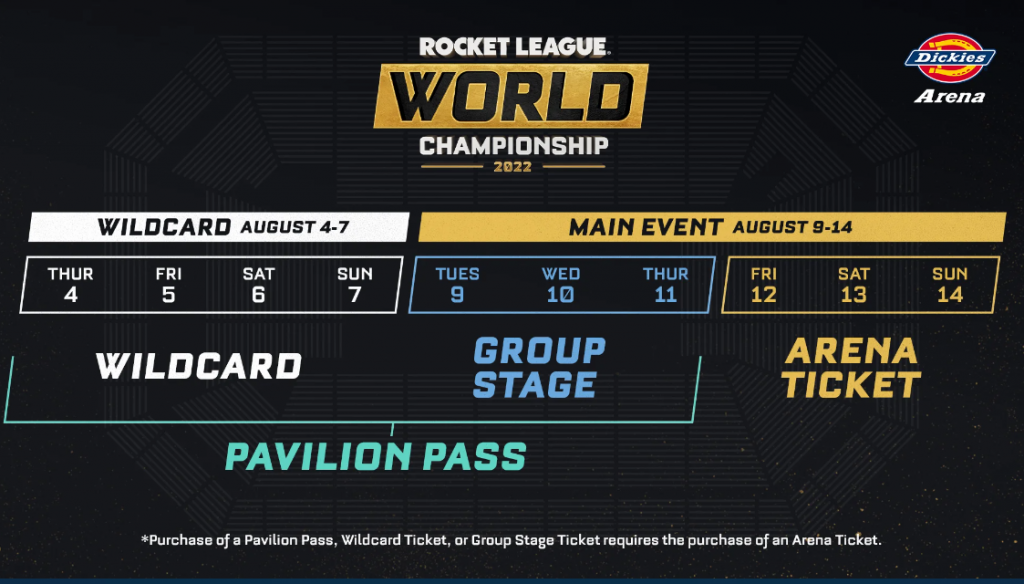 Schedule for the RLCS World Championship