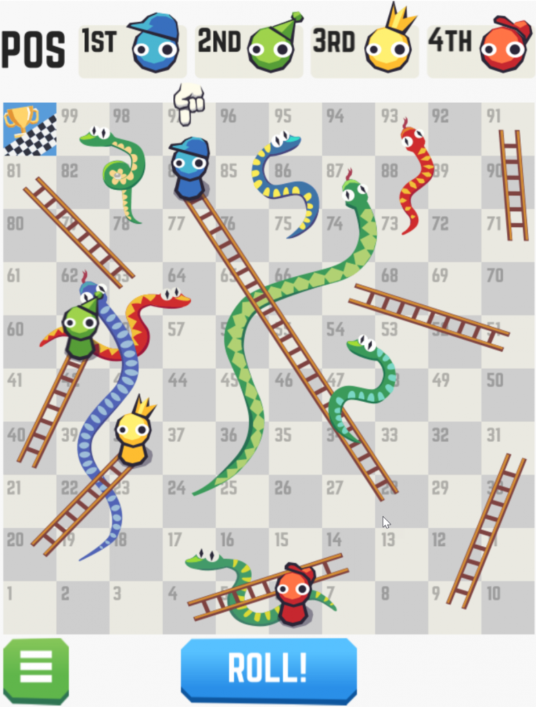 Snakes and Ladders online board game