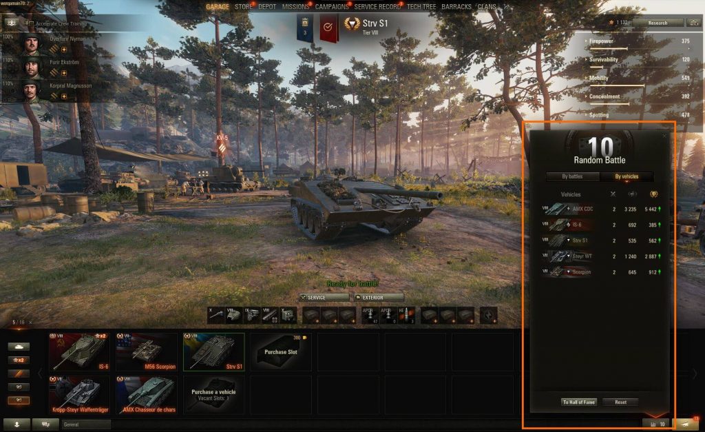 World of Tanks gameplay
