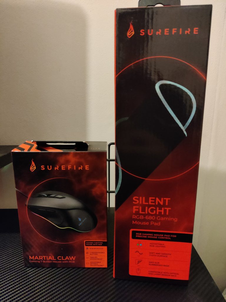 SureFire Martial Claw and Silent Flight in boxes