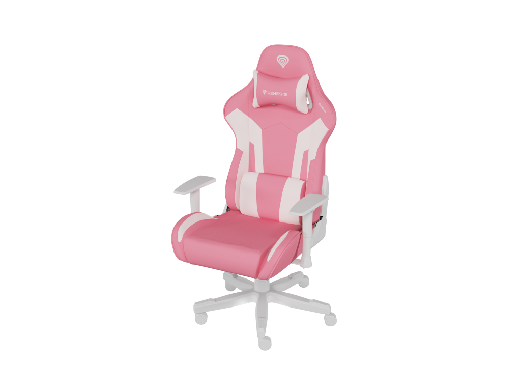 Genesis Nitro 710 gaming chair in pink and white