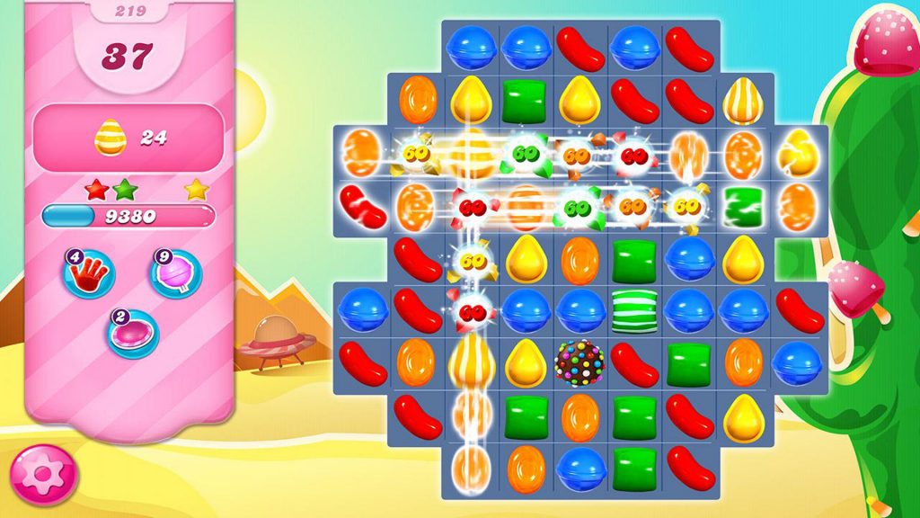Candy Crush Saga gameplay. It is one of the highest-grossing video games of all time.