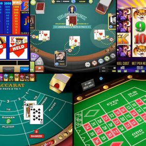 A collection of screenshots from different Casino Games