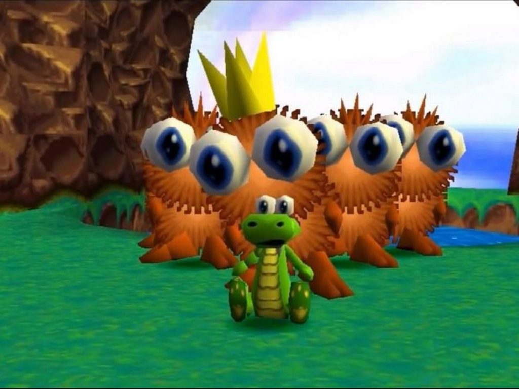 Game screenshot showing Croc and the Gobbos