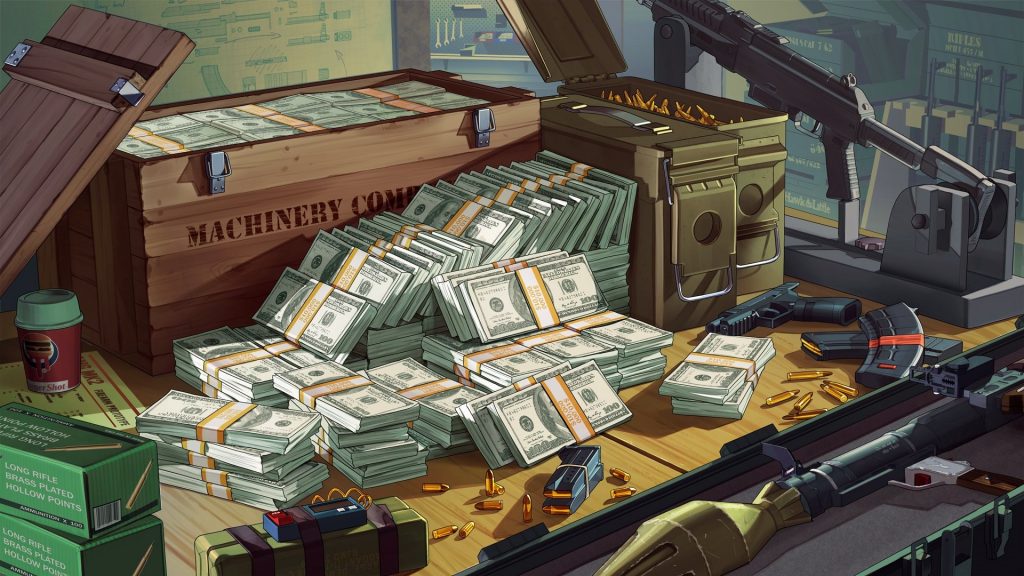 Money in GTA V, one of the highest grossing video games of all time