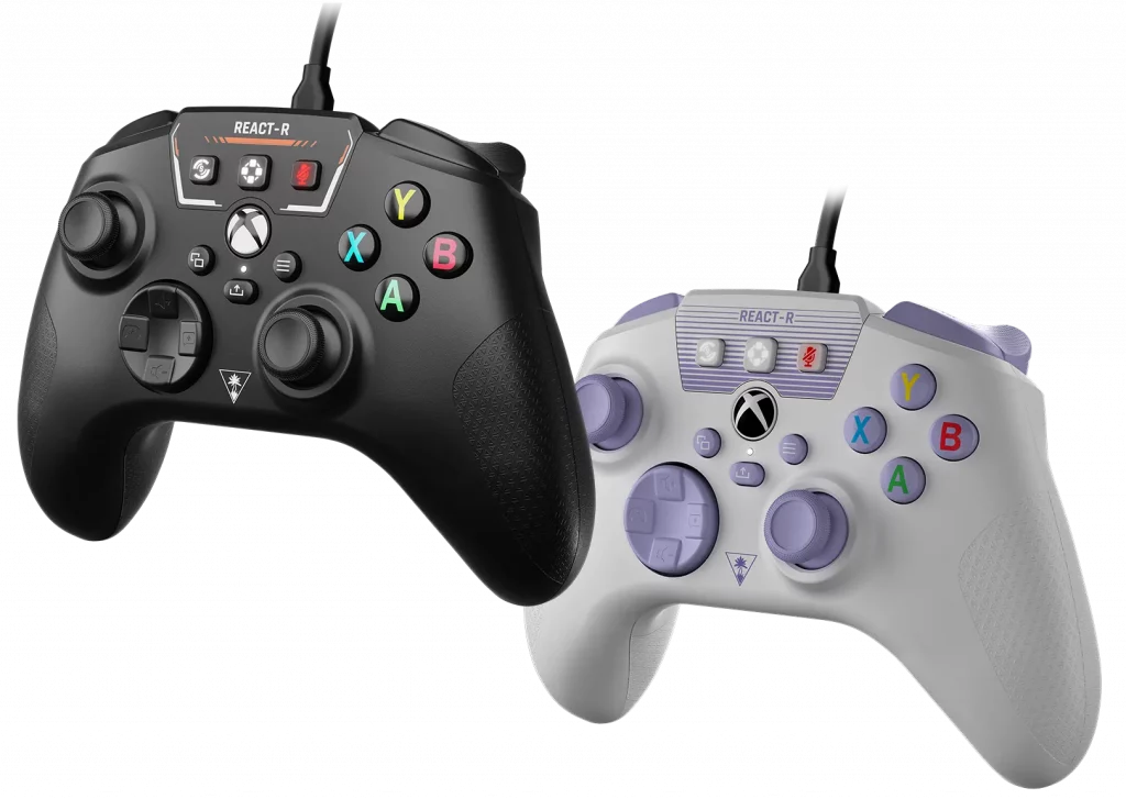 Turtle Beach REACT-R budget controllers in black and white
