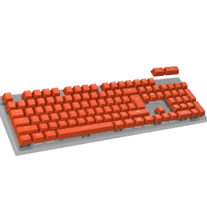 Genesis Lead 300 keys in Orange on a keyboard