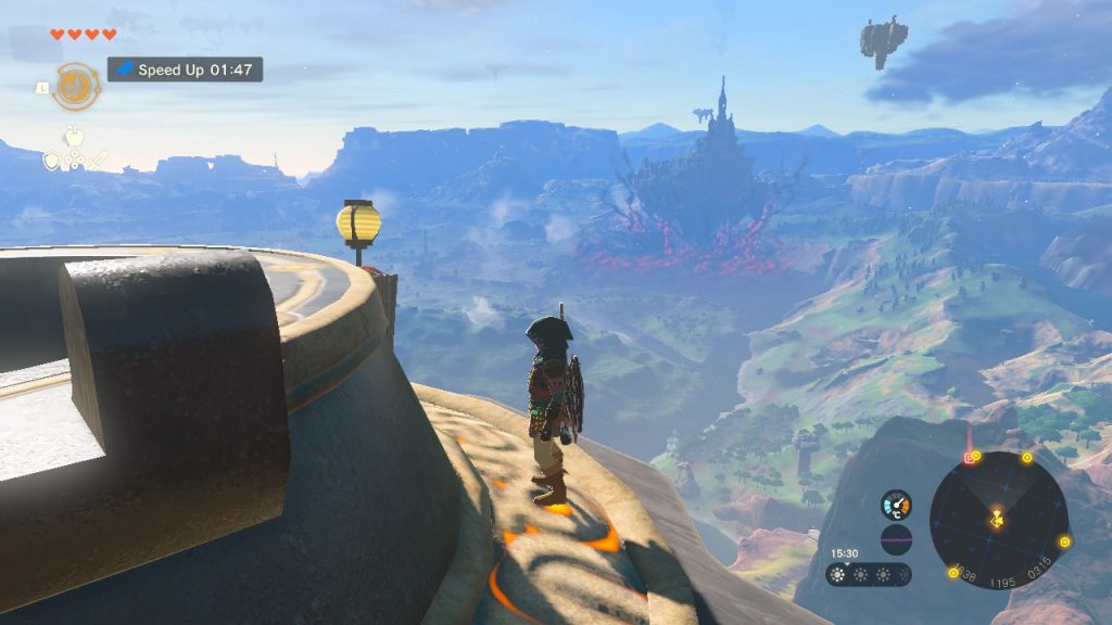 Legend of Zelda: Tears of the Kingdom top of Skyyview Tower