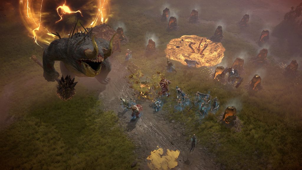 Diablo IV is the most anticipated game yet to be released according to TikTok. Gameplay showing a battle.