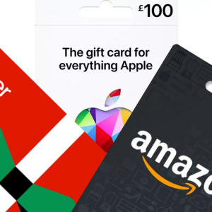 Gift Cards for Amazon, Uber and iTunes