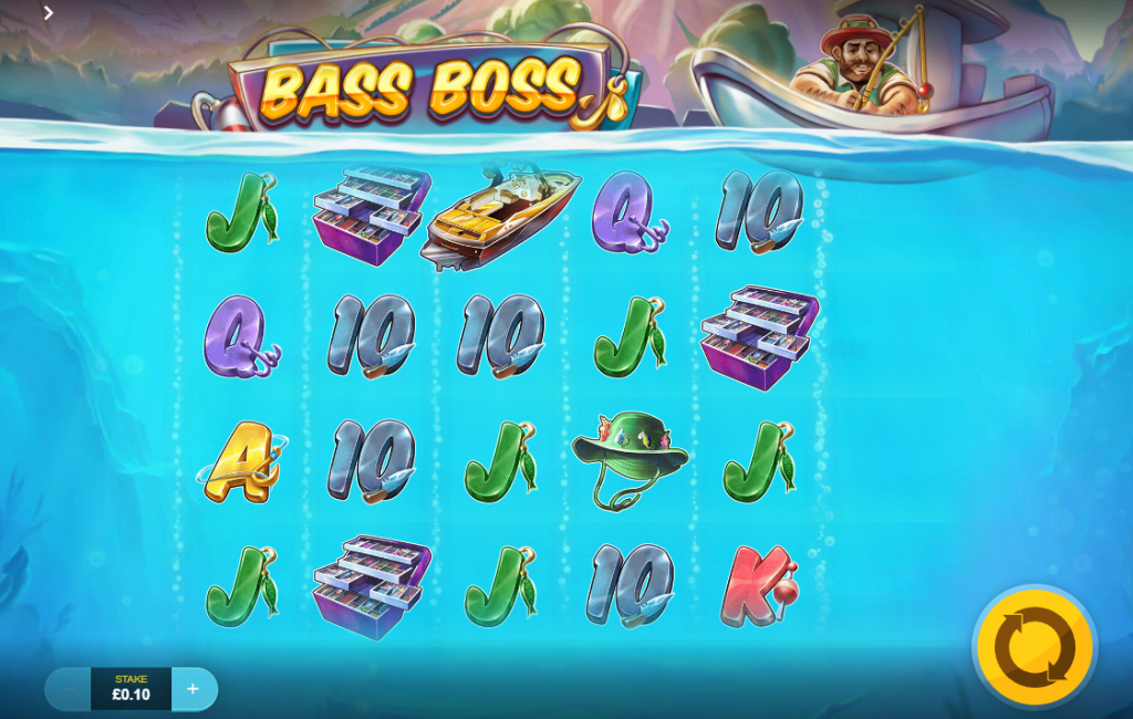 Bass Boss fishing-themed slot game