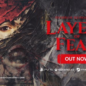 Layers of Fear (2023) header with available platforms and 30% discount