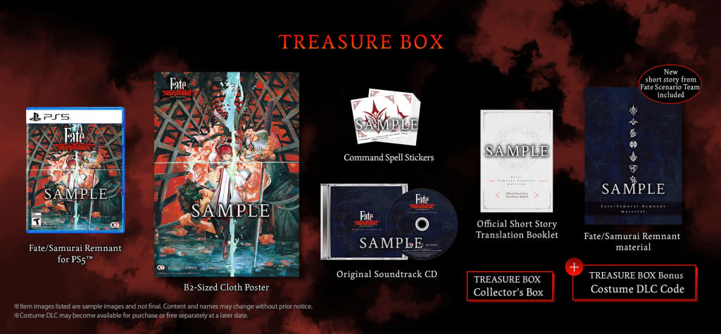 Fate/Samurai Remnant Treasure Box edition for PS5