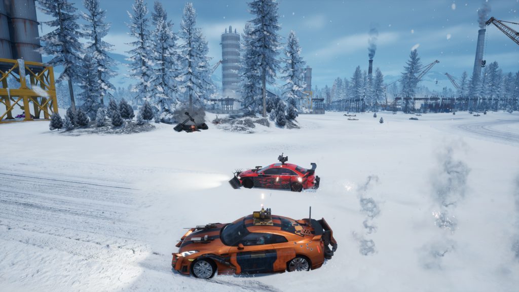 Chaos on Wheels: Gameplay Screenshot 4k Snow Camp Arrow 001 NoHUD