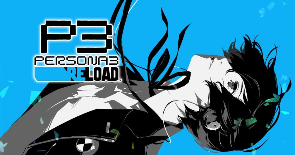 Persona 3 Reload logo and artwork. The game will be released in Feb 2024