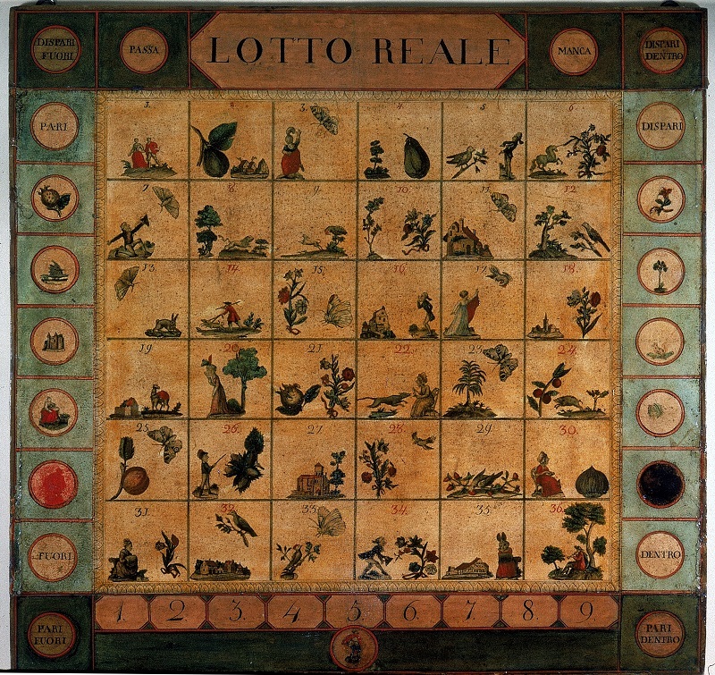 “Il Gioco del Lotto d'Italia” A bingo-like game developed into a phenomenon that spread throughout Europe and the world.