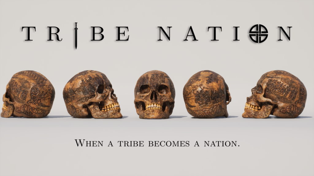 Tribe Nation logo with skulls and "When a Tribe becomes a Nation" slogan.