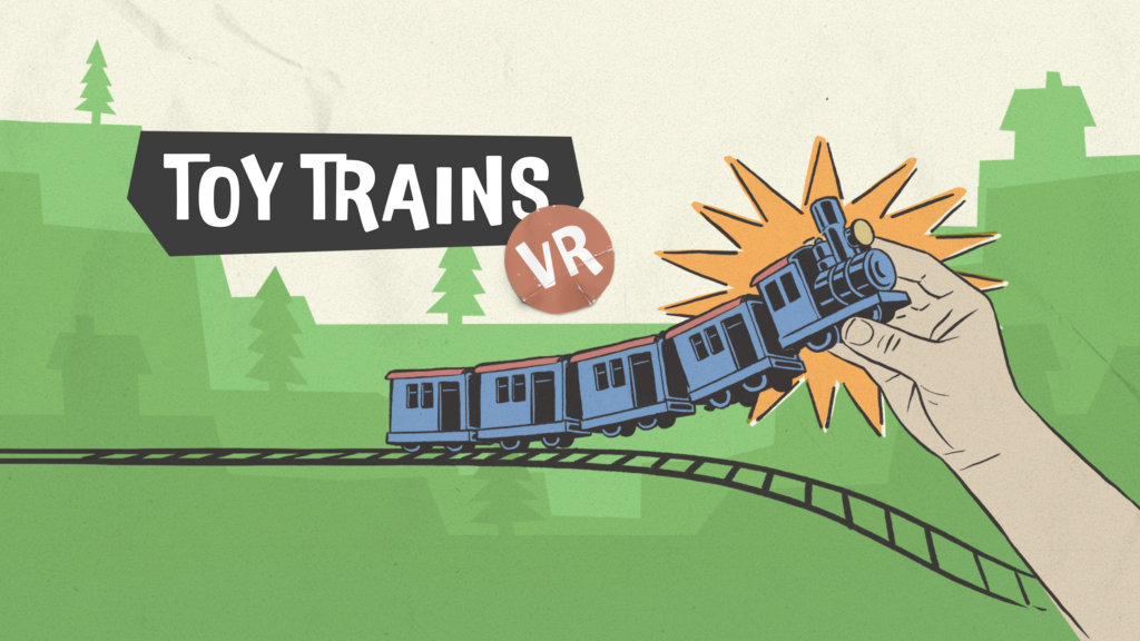 Toy Trains VR logo and artwork