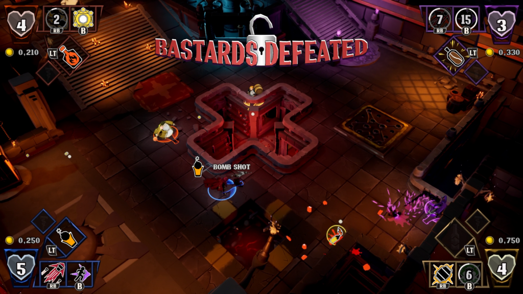 Brews & Bastards: Bastards defeated screen after end of battle
