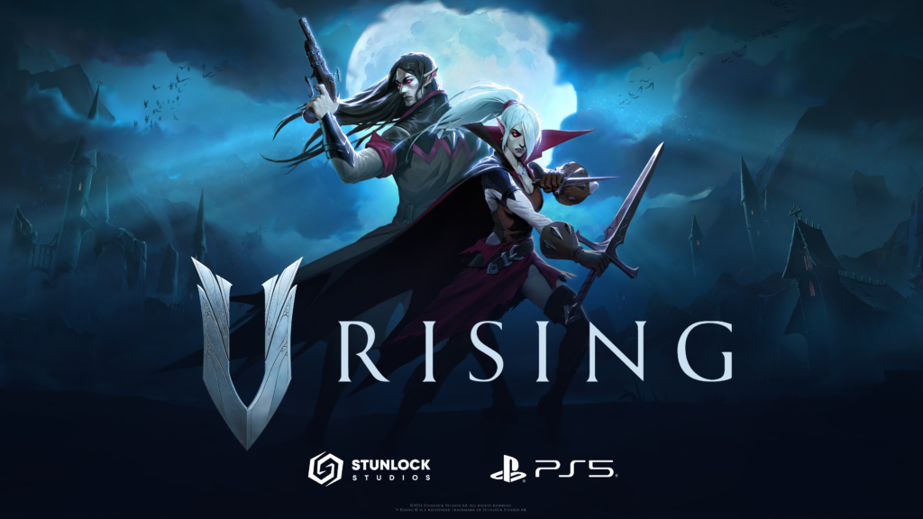 V Rising logo and artwork for PS5 release