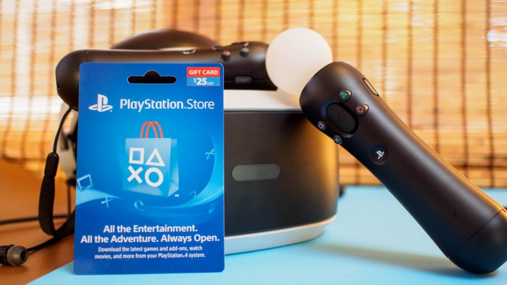 PlayStation Gift Card with PSVR equipment
