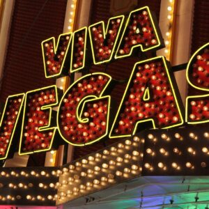 Casino lights saying Viva Vegas