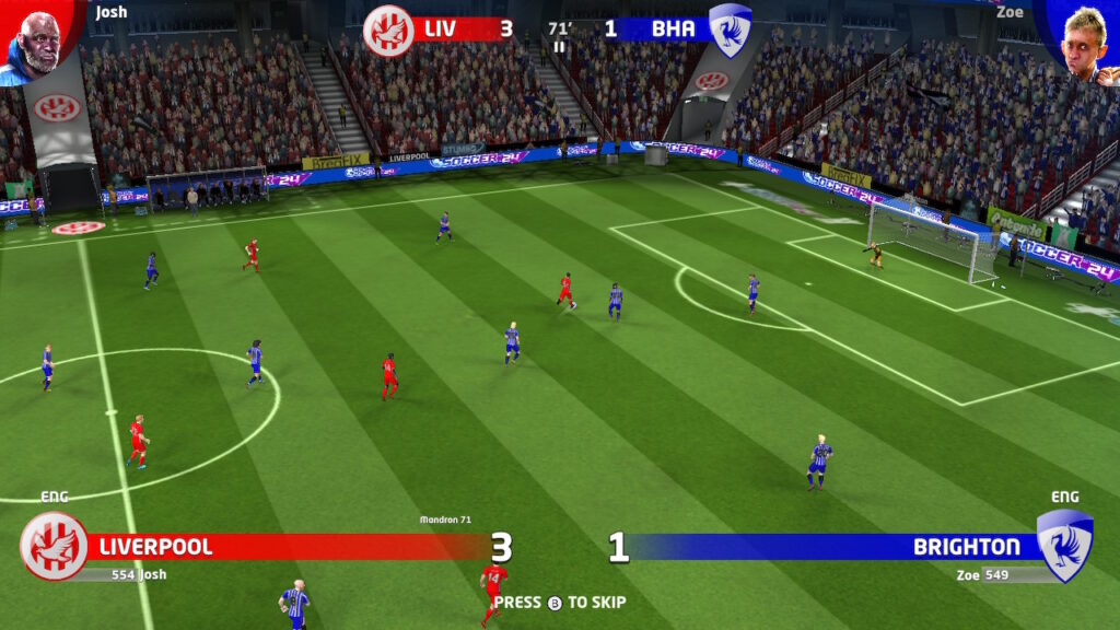 Sociable Soccer 24 goal replay