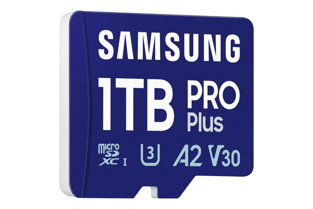 Samsung PRO Plus 1TB microSD Card in blue