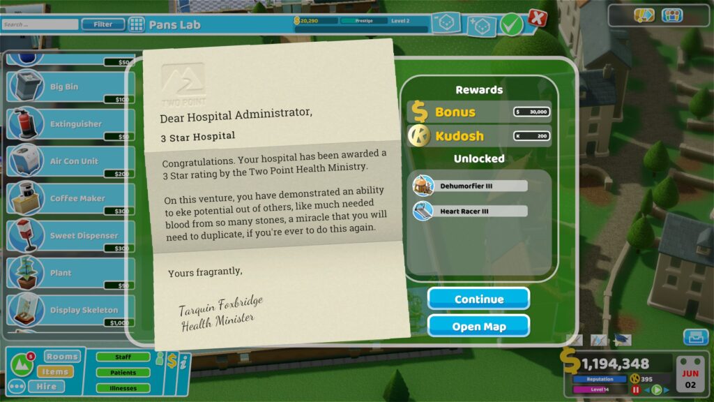 Two Point Hospital - Success!