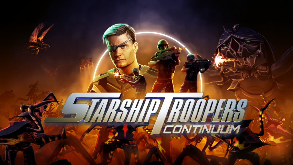 Starship Troopers: Continuum key art and logo