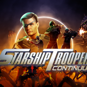 Starship Troopers: Continuum key art and logo