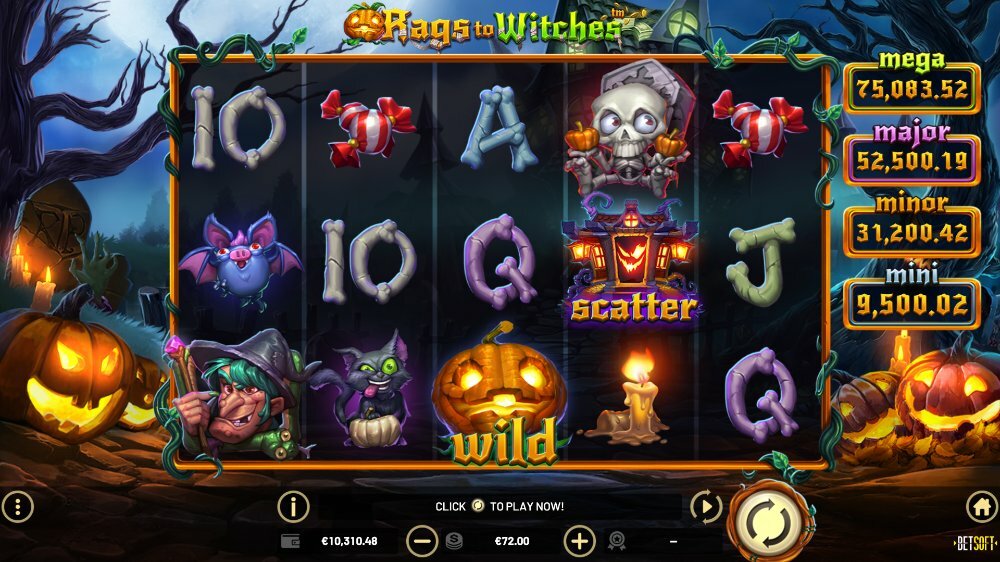 Rags to Witches halloween slot