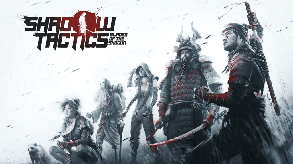 Shadow Tactics: Blades of the Shogun key art and logo