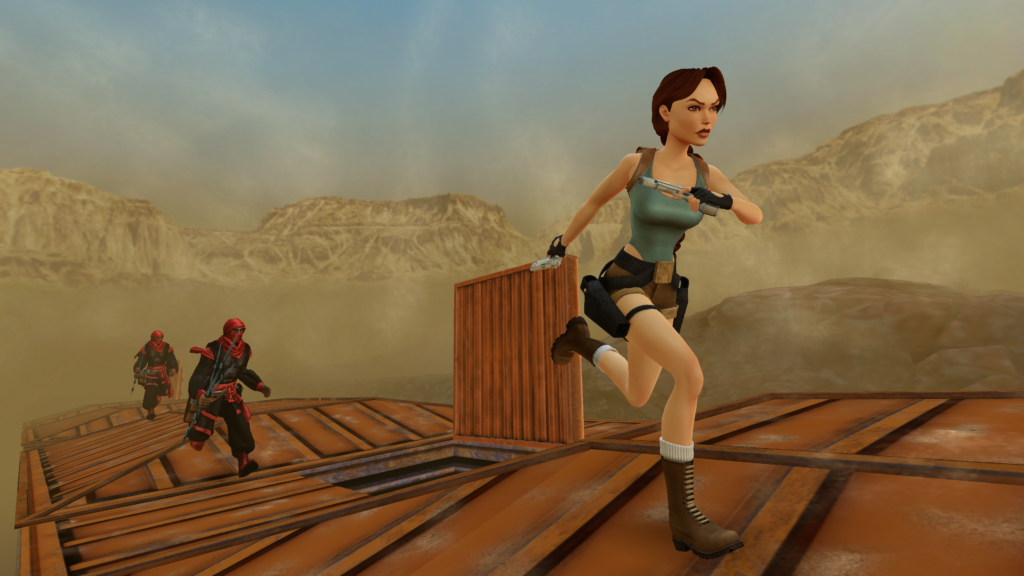 Tomb Raider IV, V, VI Remaster Lara Running Away