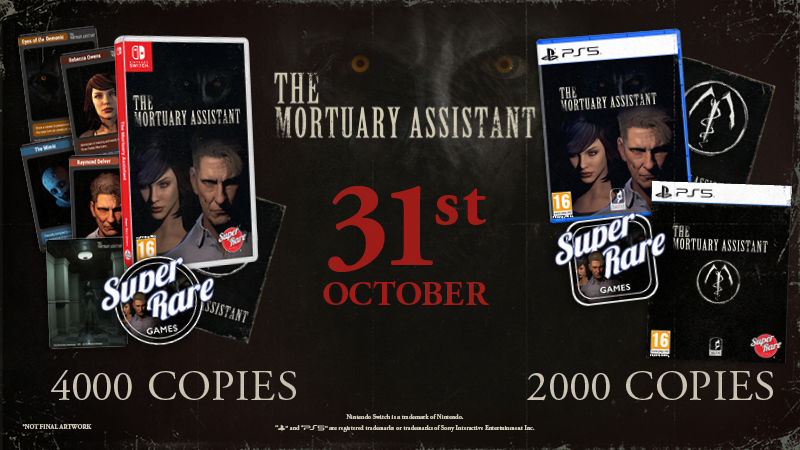 The Mortuary Assistant physical release on October 31st by Super Rare Games