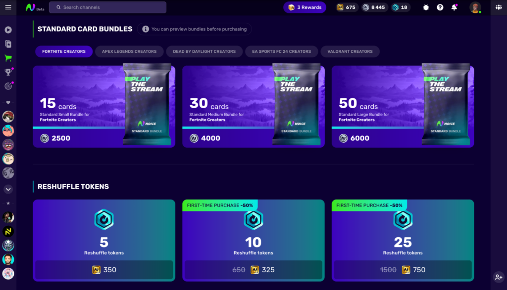 Noice Streaming Platform rewards